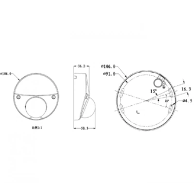 IP-камера DAHUA DH-IPC-HDBW4120FP-0280B IP-камера DAHUA DH-IPC-HDBW4120FP-0280B