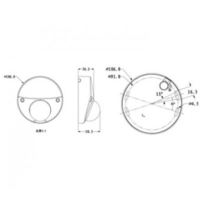 IP-камера DAHUA DH-IPC-HDBW4121FP-M IP-камера DAHUA DH-IPC-HDBW4121FP-M